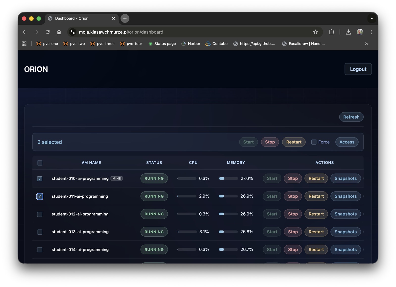 Menu systemu Zorin OS